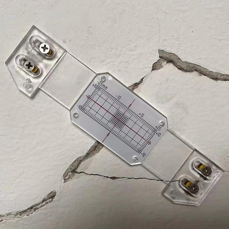 3 Sets Manual Masonry Crack Measuring Device Monitor Crack Monitor for Measuring and Recording Lesions and Cracks in Flat Masonry Surfaces