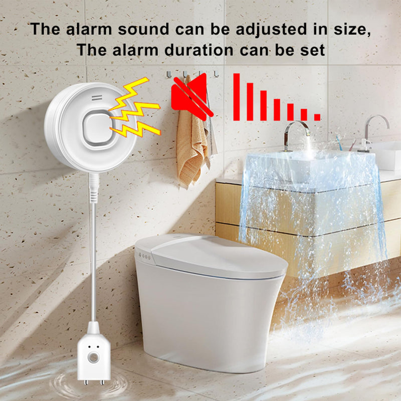 [Australia - AusPower] - WiFi Water Leak Detector for Home & Basement – 100dB Alarm, Tuya APP Alerts, Compatible with Alexa, 2.4G WiFi (No Hub Required) 