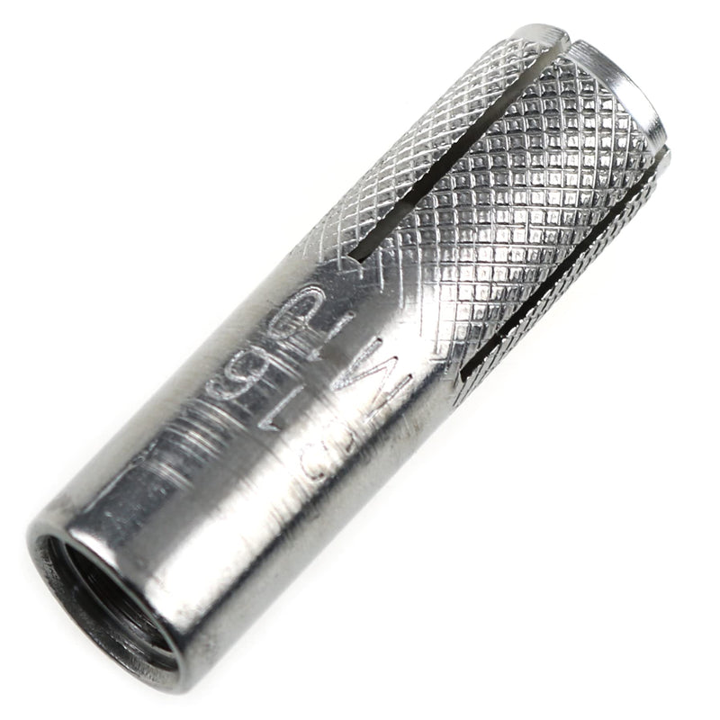 [Australia - AusPower] - Drop-in Anchor E-outstanding 2PCS 40x12mm 316 Stainless Steel M10 Bolts Silver Tone Knurled Drop in Anchors 