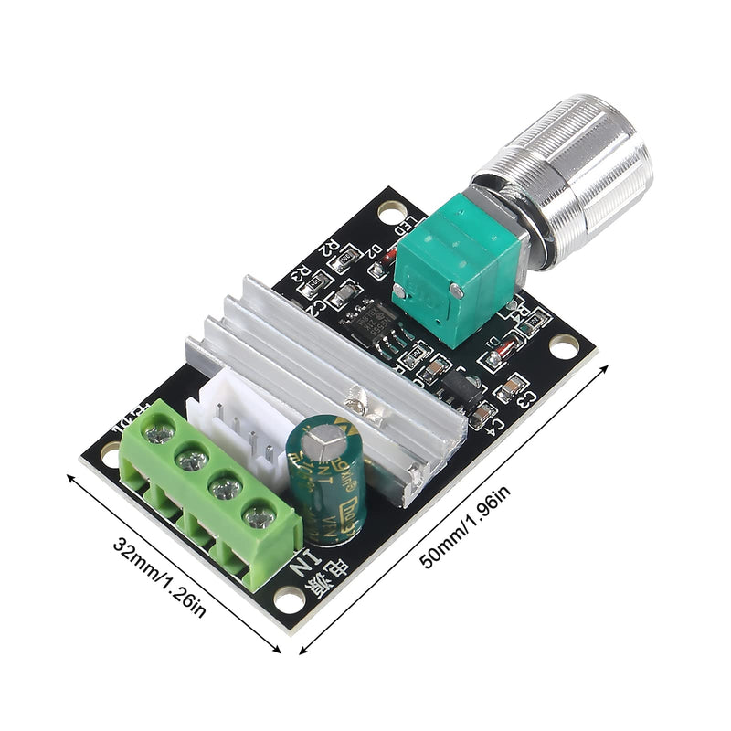 6pcs 6V 12V 24V 28V 3A 80W DC Motor Speed Controller PWM Speed Regulator Adjustable Reversible Switch 1203BB DC Motor Driver Reversing