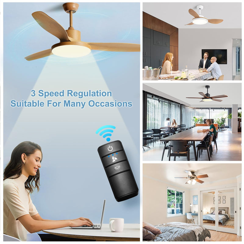 [Australia - AusPower] - Hampton Bay Fan Remote Kit,Universal Ceiling Fan Remote Control Replacement Hampton Bay Home Decorators Collection Hunter KUJCE10318,ZAAZPHD3-3 Speed Control,Light Dimming,Time Delay,with Wall Mount Hampton Bay Remote Kit 