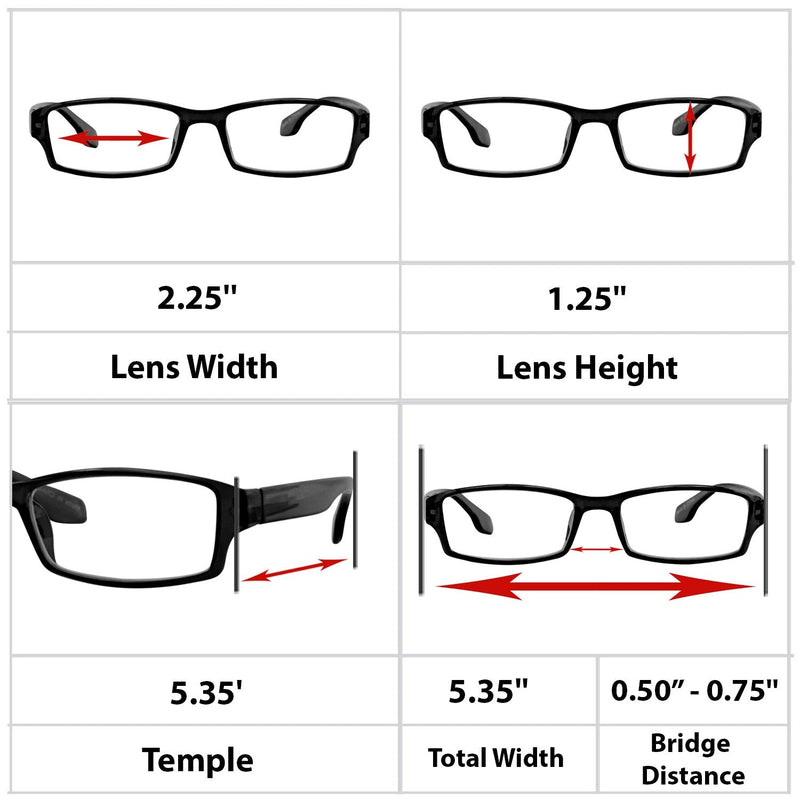 [Australia - AusPower] - TruVision Readers - 9501HP - 4 pk -Black +2.50 