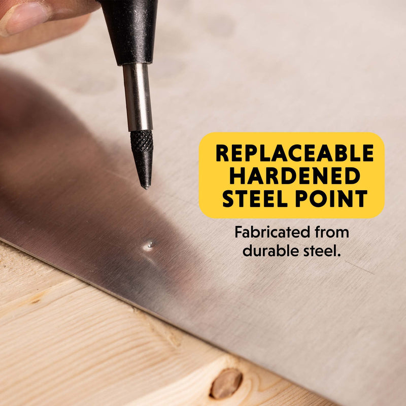 [Australia - AusPower] - General Tools Heavy-Duty Automatic Center Punch #78 - Nail Punch Tool to Mark and Scribe - Machinist Tools Heavy Duty Steel 