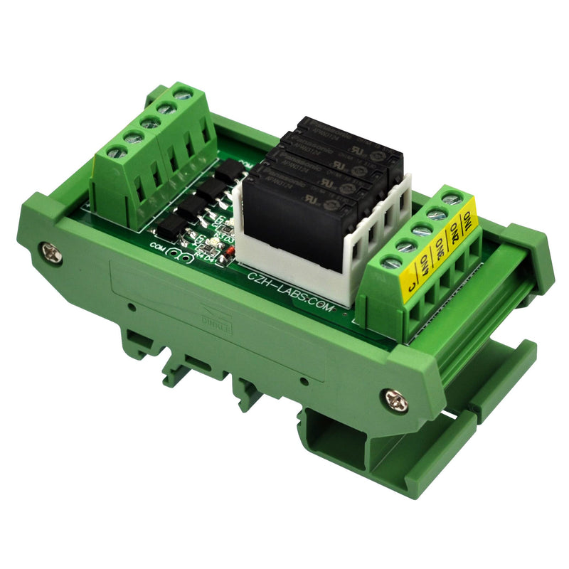 [Australia - AusPower] - DIN Rail Mount AC/DC 5V 12V 24V SPST-NO 5Amp Power Relay Module (AC/DC 24V, 4 Channels) AC/DC 24V 