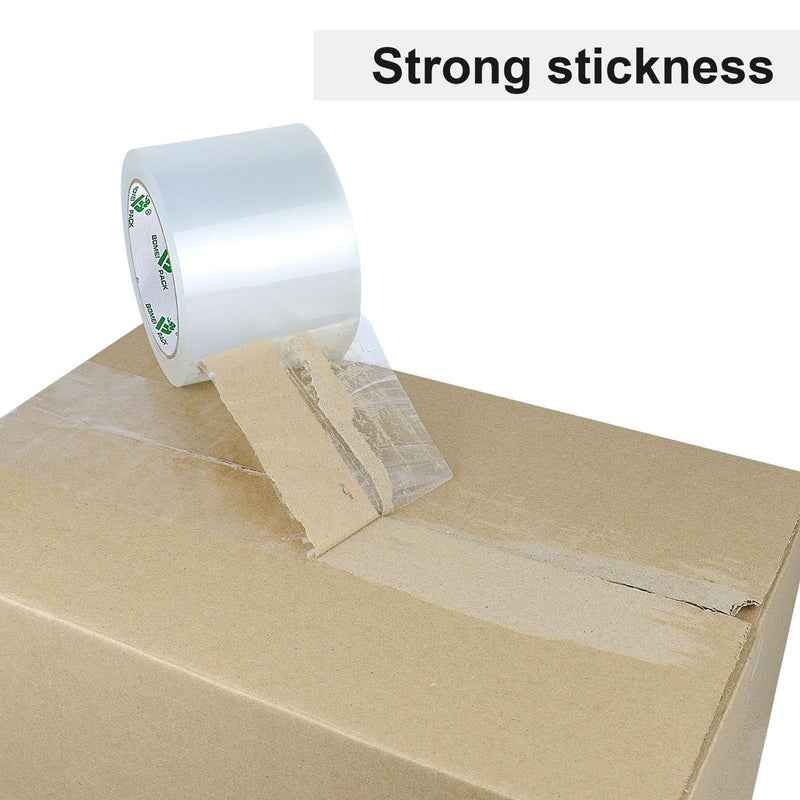BOMEI PACK 3 inch Wide Clear Packing Tape, 3 inch x 55 Yards, Industrial Grade 3'' Heavy Duty Shipping Tape Refills for Box Office Moving, Packaging and Mailing