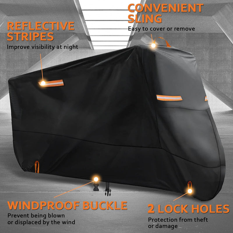 [Australia - AusPower] - Bike Cover for 1 Bike Outdoor Waterproof, 300D Oxford Heavy Duty Bicycle Cover Rain Dust UV Wind Proof Bike Tarp with Reflective Strips Storage Bag for Mountain Road Electric Bike S-1Bike 