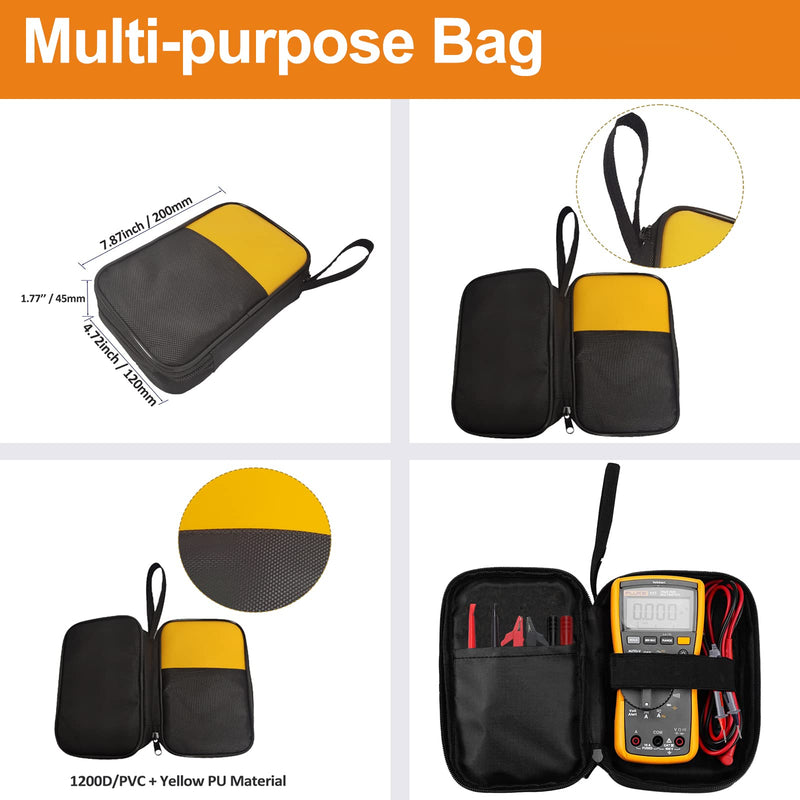 [Australia - AusPower] - Makeronics 11-in-1 Multimeter Test Lead Kit with Alligator Clips and Soft Case for Electronic Specialties Automotive Multimeter Voltmeter Clamp Meter | 2PCS Non-Destructive Back Probes 