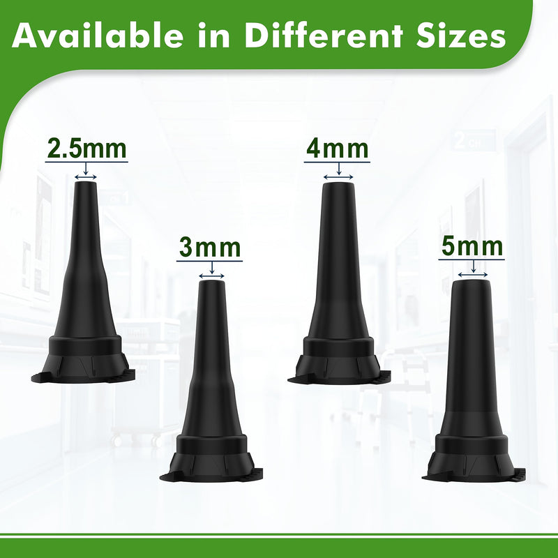 [Australia - AusPower] - Reusable Diagnostic Otoscope Specula 2.5Mm, 3Mm, 4Mm, 5Mm Compatible With Welch_Allyn 