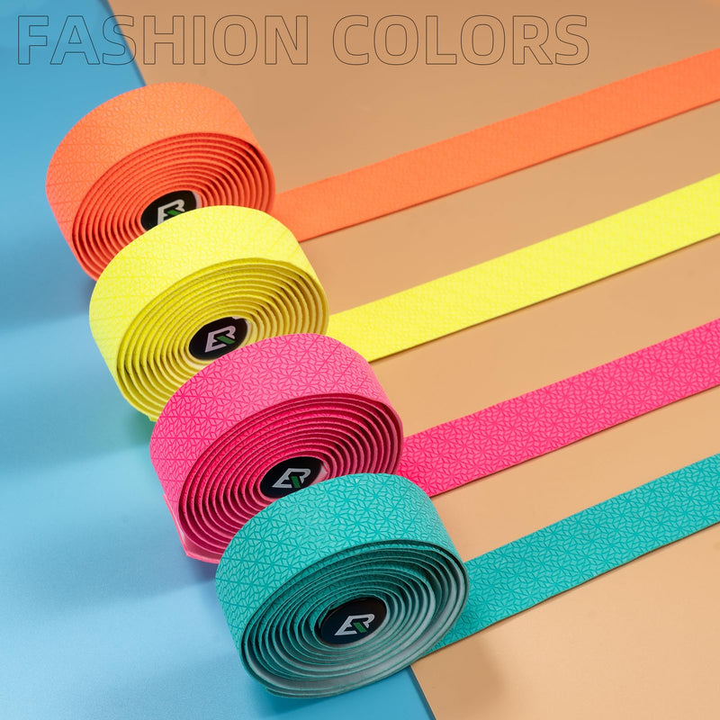 ROCKBROS EVA Bike Handlebar Tape for Road Bike Comfort Bicycle Bar Tape Non-Slip Durable Bike Bar Tape Grip 2 Pcs,Orange Orange