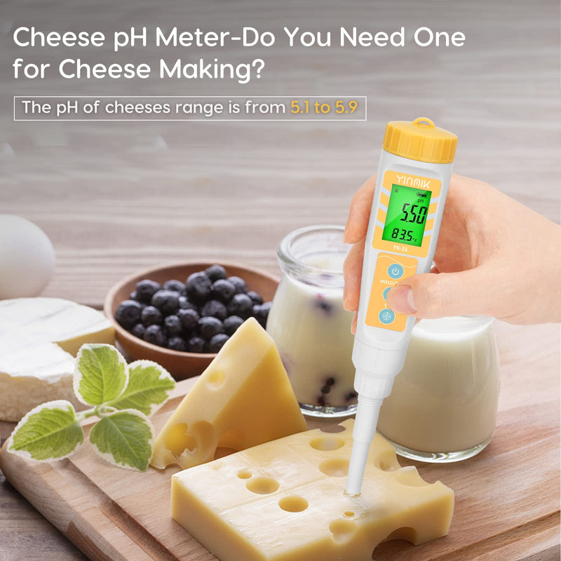 [Australia - AusPower] - YINMIK Food pH Meter with pH Storage Solution 