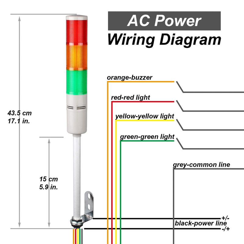 [Australia - AusPower] - LUBAN Tower Stack Lights, Industrial Warning Signal Lights Tower Lamps Column, Factory Workshop Safety RGB Signal Indicator, LED Andon Lights (110V, 3 Tiers, without Sound) AC 110V 3-Layer 