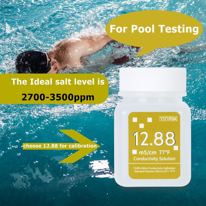 [Australia - AusPower] - YINMIK pH Probe for YK-5, Replaceable pH Electrode with 12.88mS/cm Calibration Solution for Pool, with Gift KCL pH Storage Solution Kit 
