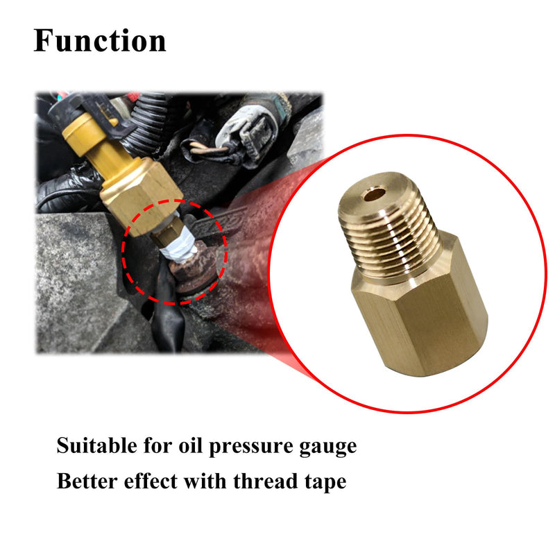 [Australia - AusPower] - 2PCS 1/8 BSPT Male to 1/8-27 NPT Female, Thread Adapter for Gauge 