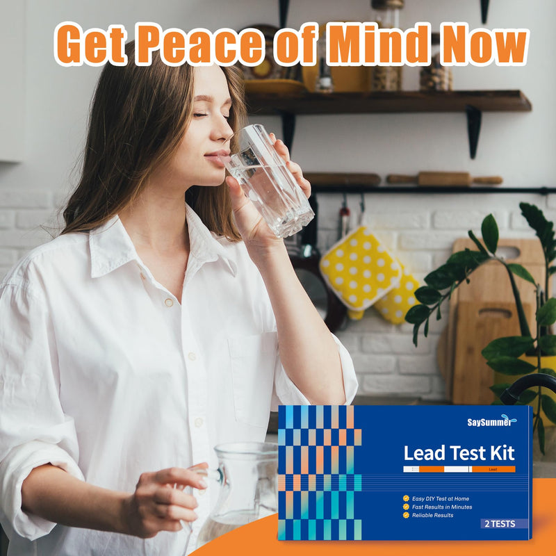 [Australia - AusPower] - Lead Water Test Kit for Drinking Water: 2 Counts Water Lead Test Kit Detects Lead in Water, Accurate at Home Lead Testing Kit Results in 10 Minutes 