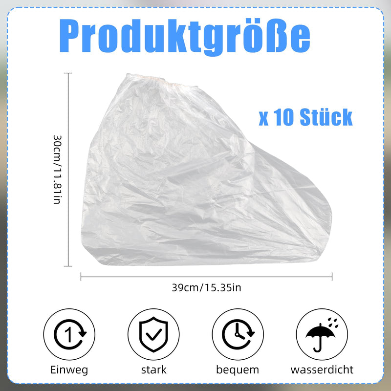 Shoe Covers Transparent Waterproof Non-Slip Pack of 10 for Women Men - Outdoor Camping Hiking Travel Shoes Protect