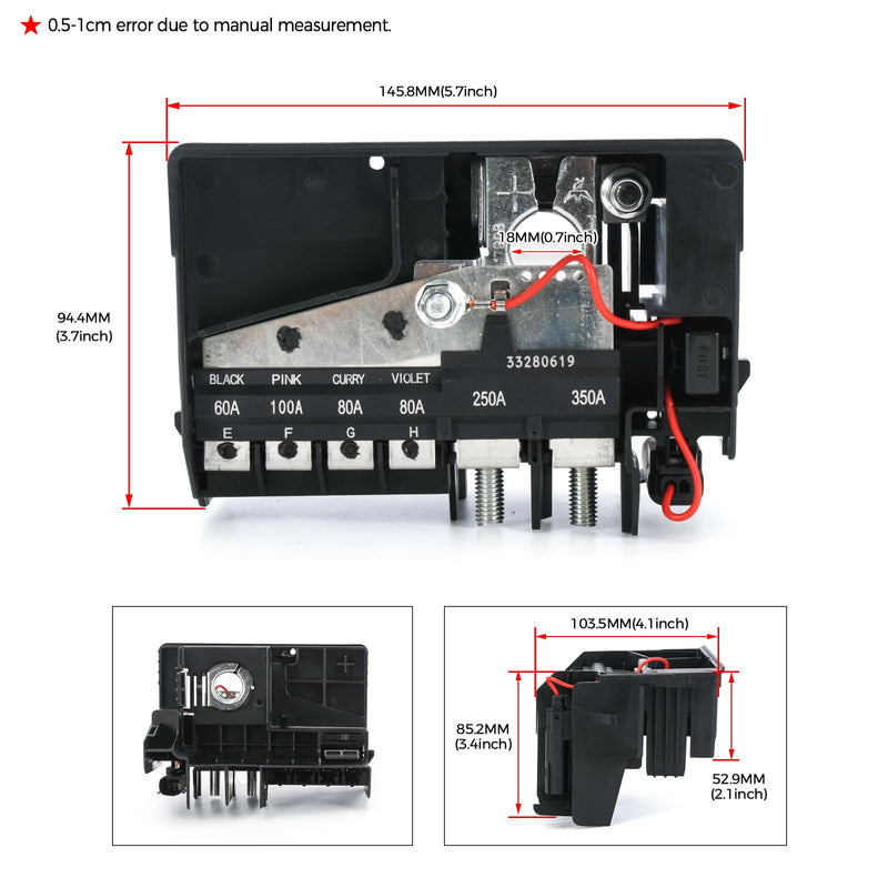[Australia - AusPower] - Battery Distribution Engine Compartment Fuse Block Compatible with Chevrolet Malibu 1.5L and 2.0L 2016 2017 2018 2019 2020 2021 2022 Fuse Box Battery Terminal Replaces 84335366 84131629 