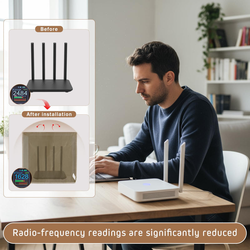 Large WiFi Router Cover, Smart Meter Cover Block 90% of WiFi Router EMF and 5G Electric Meter Faraday Cage Protection