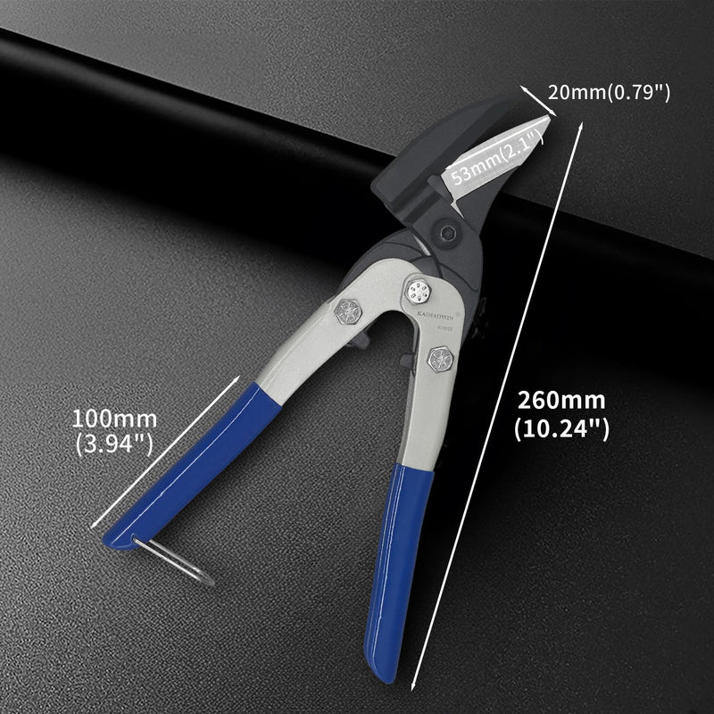 [Australia - AusPower] - 10" Tin Snips-KAIHAOWIN Aviation Metal Snip Iron Cutting Scissors Heavy Duty Industrial Shears for Cutting Hardware Cloth/Metal Sheet/Carpet/Cardboard 