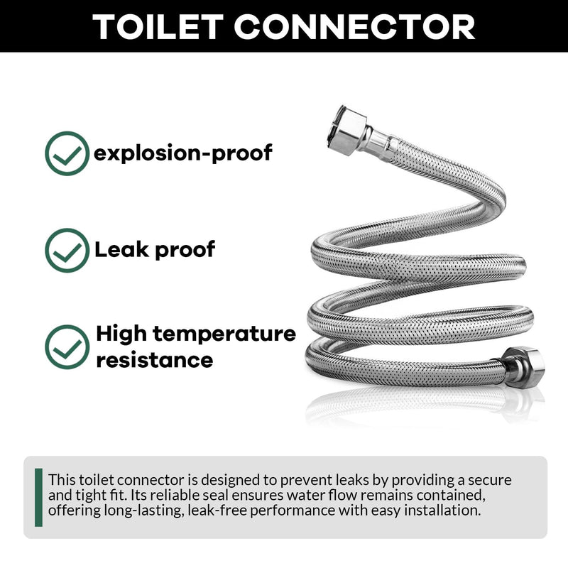 Bidet T Adapter with Shut off Valve,Metal T Valve for Bidet 7/8” X 7/8” X 1/2”or 3/8” with 15.75 Inch Flexible Toilet Connector, Tee Connector Bidet Attachment for Toilet