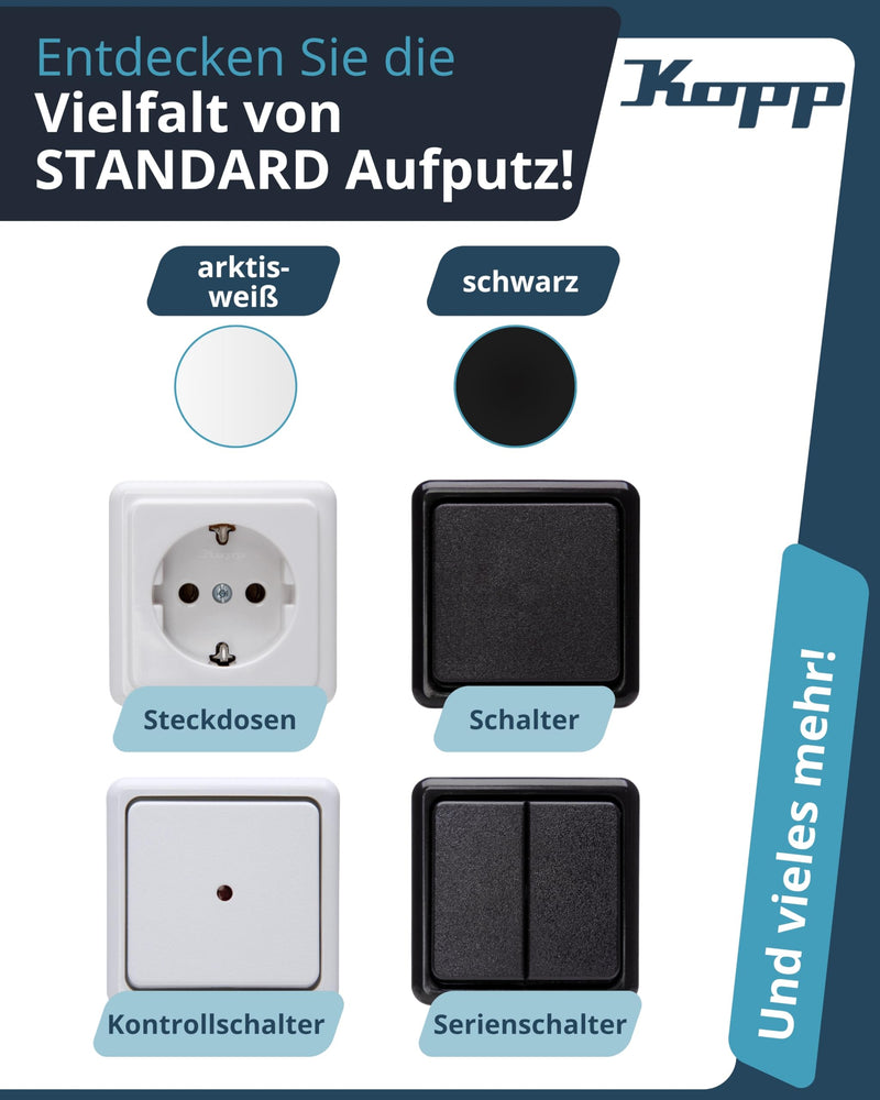 Kopp 101802000 Earthing contact socket, single, surface-mounted standard program, 16 A, 250 V