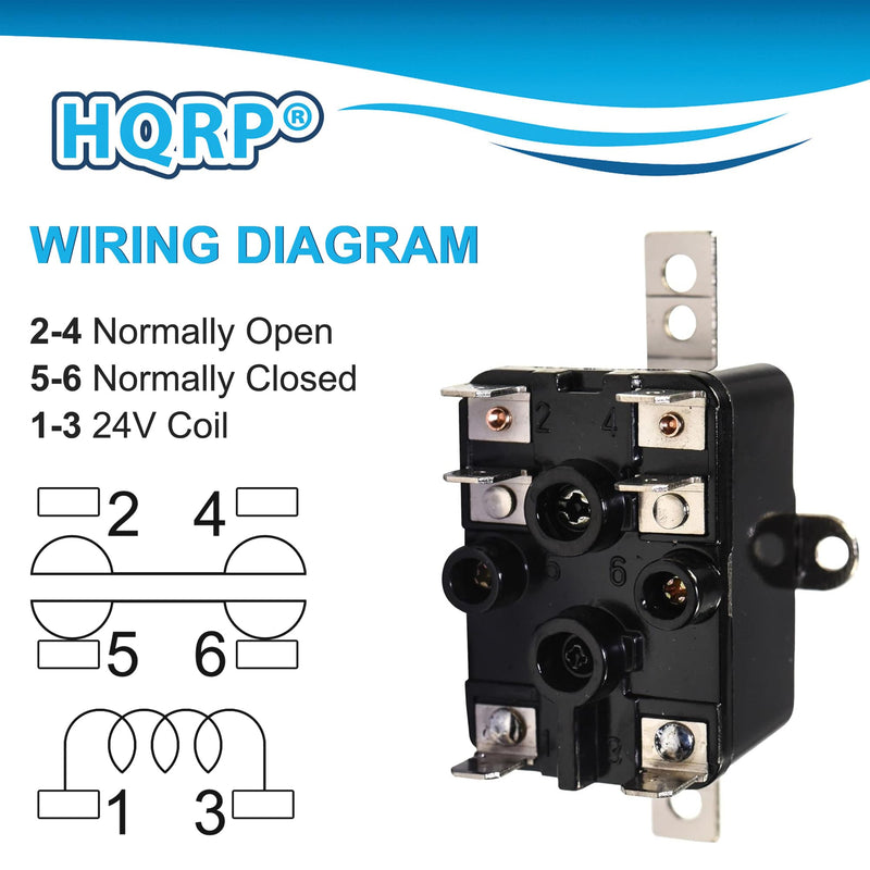 [Australia - AusPower] - HQRP Enclosed General Purpose Fan Relay Replacement compatible with Emerson 90-380 24V Coil Normally Opened/Closed type 184 