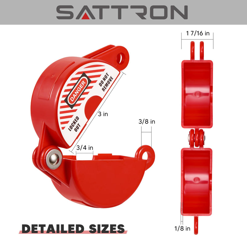 [Australia - AusPower] - 2 Sets Gate Valve Lockout and Safety Padlocks, Valve Lockout Device for 1 to 2-1/2 inch Diameter Valve Handles, Suited for Outdoor Water Spigot Propane Tank 