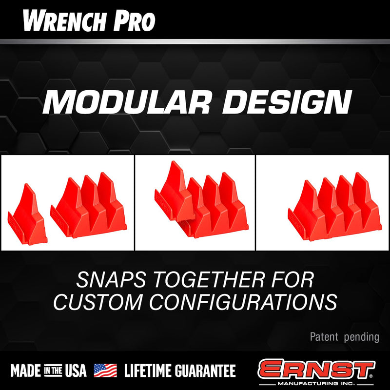 [Australia - AusPower] - Ernst Manufacturing Wrench Pro - Modular Wrench Organizer for 20 Tools Black 