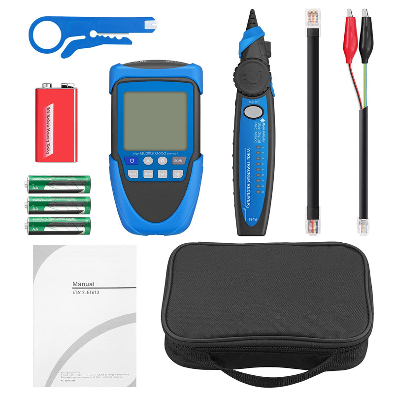 [Australia - AusPower] - YGiTK Network Cable Tester POE/RJ45 Tester, Multifunctional Network Tester with LCD, Cable CAT5/CAT5e/CAT6/Cat7/Cat8 Tracker, Detector for Checking Short Circuit, Cross & Interrupt State 