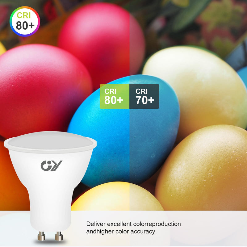 [Australia - AusPower] - GY GU10 LED Cool White Bulb, 8 W, 6500 K, 800 Lumens, Cool White Bulbs, Replaces 80 W Bulbs, 120° Beam Angle Reflector, Not Dimmable, Pack of 12 8w-6500k 12 Stück (1er Pack) 