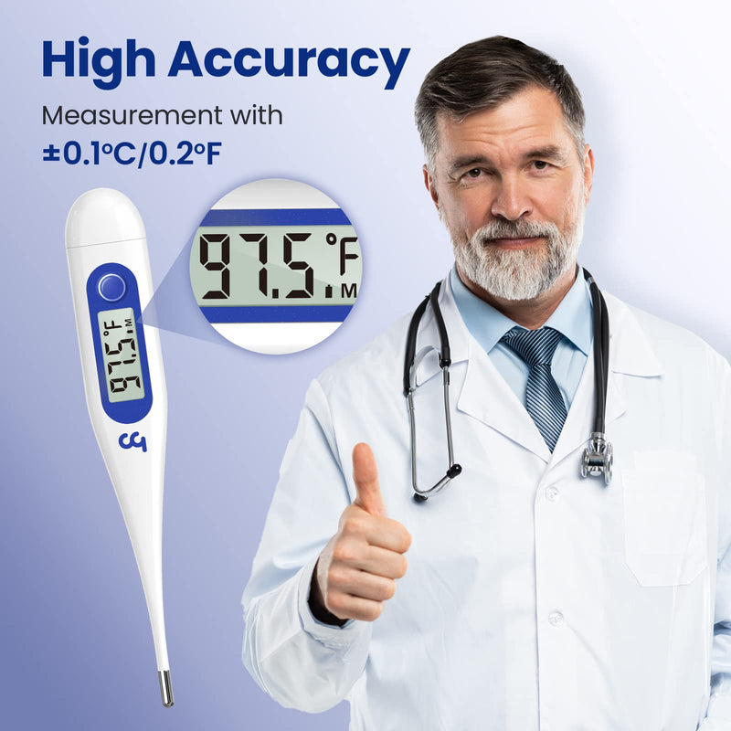[Australia - AusPower] - Bundle of Oral Thermometer for Adults, Digital Thermometer with Fever Alert 
