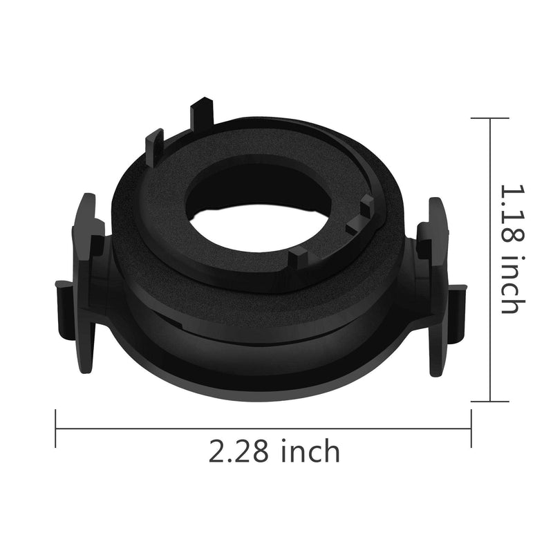 [Australia - AusPower] - TECTICO H7 LED Adapter Mount Base Conversion Accessories Compatible with BMW E46 3-Series 325ci 325i 330ci 330i M3 328Ci 323i etc., Pack of 2 