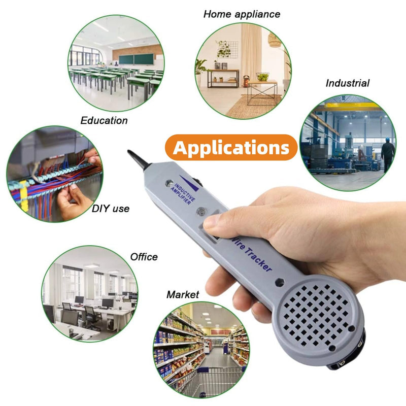 [Australia - AusPower] - 200EP Wire Tracer Circuit Tester Tone Generator Kit 200EP Cable Tester Audio Adjustable Tone Inductive Amplifier Cable Toner Detector 