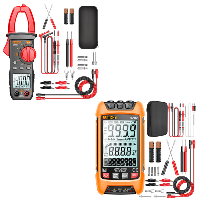 [Australia - AusPower] - ANENG Clamp Meter with Digital Multimeter Measures NCV,AC/DC Current/Voltage,Resistance,Continuity,Capacitance,diodes,Auto-ranging Electrical Tools 