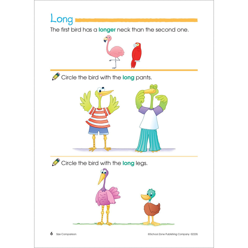 [Australia - AusPower] - School Zone Preschool Basics Workbook: Pre-K, Beginner Reading, Early Math, Colors, Numbers, Counting, Matching, Grouping, Beginning Sounds, Ages 3-5 