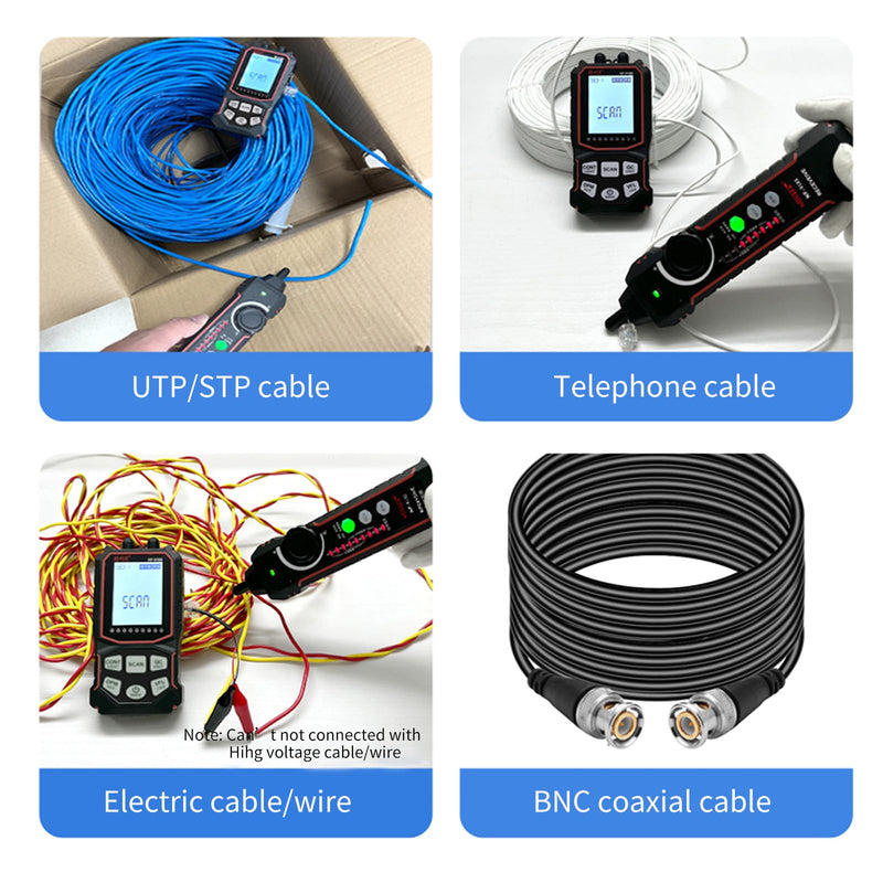 NOYAFA NF-918S Network Cable Tester with 6 wavelength Optical Power Meter, Cable Toner Ethernet Cable Tester RJ45 Network Tester with Visual Fault Locator, PoE Tester Network Tools