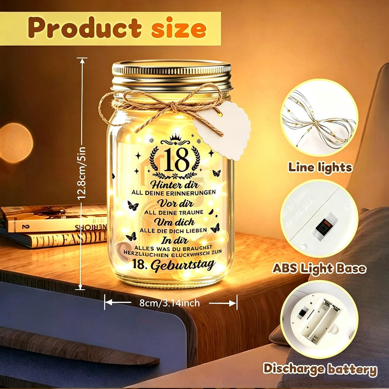 Johiux 60th Birthday Woman Man LED Bottle Light 60th Birthday Gift with Positive Potato Bee, Pocket Hug Positive Lucky Charm Bee Birthday Card Funny Money Gifts 60 Years Old