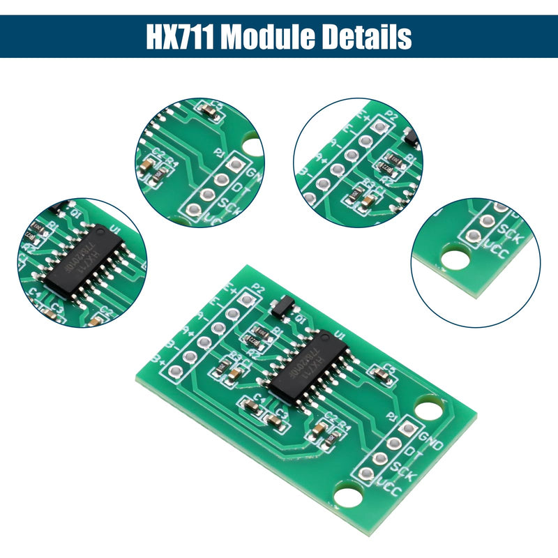 [Australia - AusPower] - HX711 Weighing Sensor Module Binghe Pack of 5 HX711 Pressure Sensor Module 24 Bit A/D Precision HX711 Load Cell Module High Precision Weighing Sensor Module Compatible with Arduino 