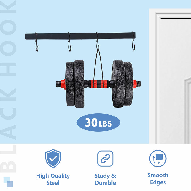 [Australia - AusPower] - Vantasii 10 PCS S Hooks, Rustproof S-shaped Hook with Safety Buckle Heavy Duty Metal S Hanging Hook for Clothes, Pots, Pans, Kitchen Utensil, Cubicle, Closet Rob, Bags (3.5 inch, Black) 