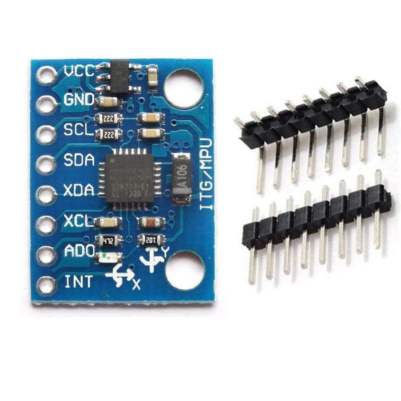 [Australia - AusPower] - 12 Pieces GY-521 MPU-6050 MPU6050 3-Axis Accelerometer Gyroscope Modules,6 DOF 6-Axis Accelerometer Gyroscope Sensor Modules with 16-bit AD Converter for Data Output,IIC/I2C. 