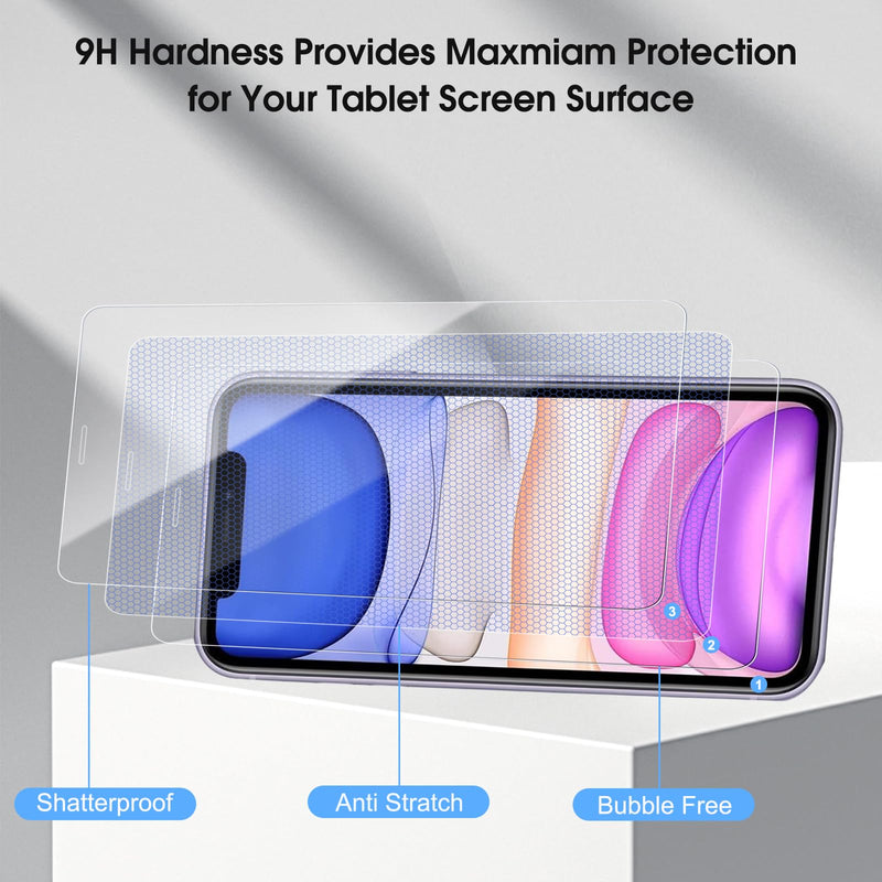 [Australia - AusPower] - 3 Pack Screen Protector for iPhone 11/XR 6.1 Inch, 9H Hardness Shock Resistant Tempered Glass HD Ultra Clear iPhone 11/XR-6.1 Inch 