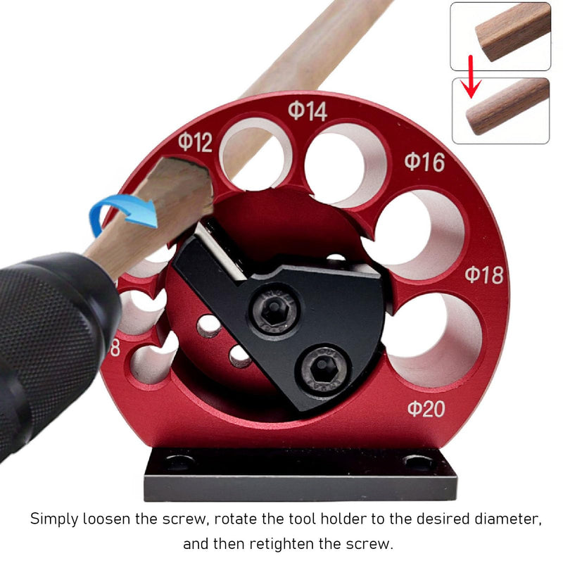 Round High Precision Dowel Cutter Aluminum Alloy with Carbide Blade 8 to 20 mm for Woodworking Dowel Making Drill Accessories