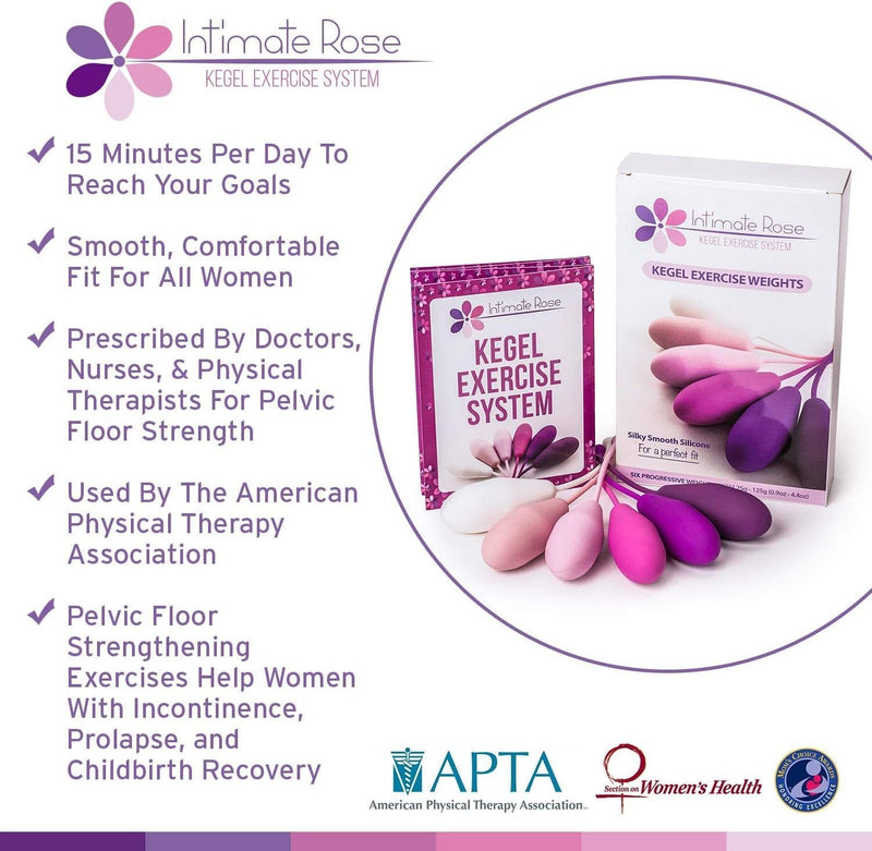 Kegel Exercise System - Pelvic Floor Exercises - Set of 6 Premium Silicone Kegel Exercise Weights & Control with Training Kit for Women: Beginners & Advanced (Pack of 1) Basic Kegel Set