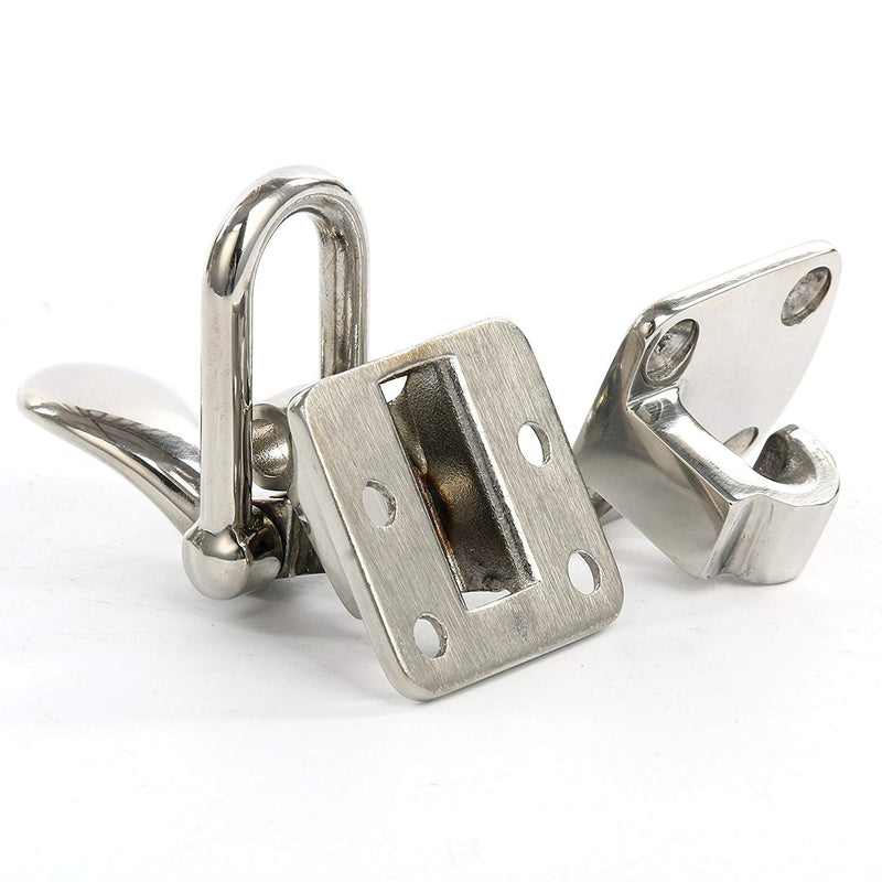 Amarine Made Pair of Stainless Steel Hold Down 90 Degree Clamp-locking Cam Latch for Boat, RV,Caravan,Attic Hatch Doorway