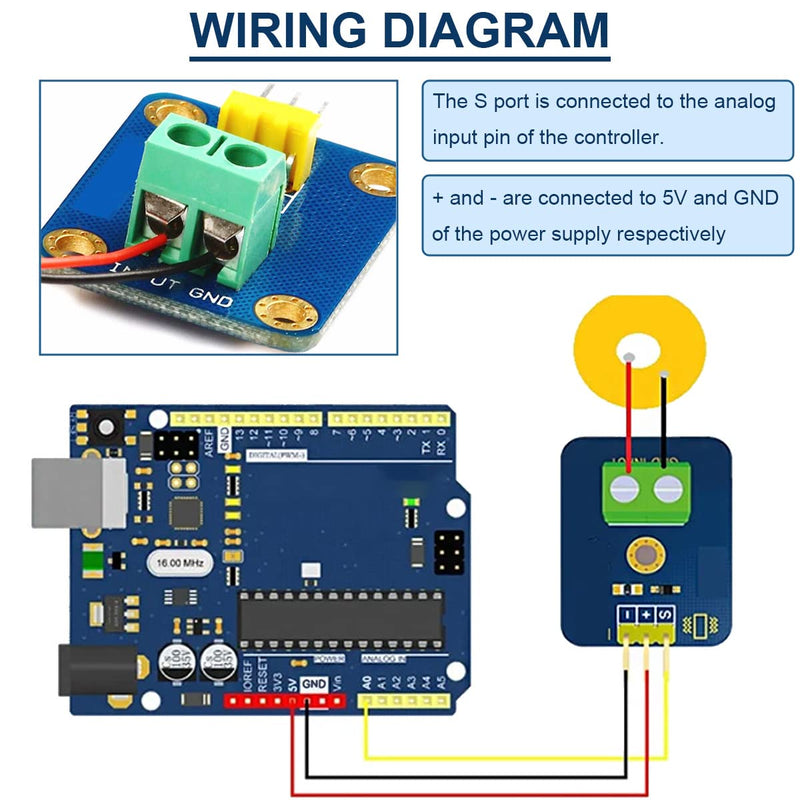[Australia - AusPower] - 5 Pcs Analog Piezo Ceramic Vibration Sensor Detect Vibration 3.3V / 5V Analog Signal Output Module with Cable for Arduino DIY Kit 