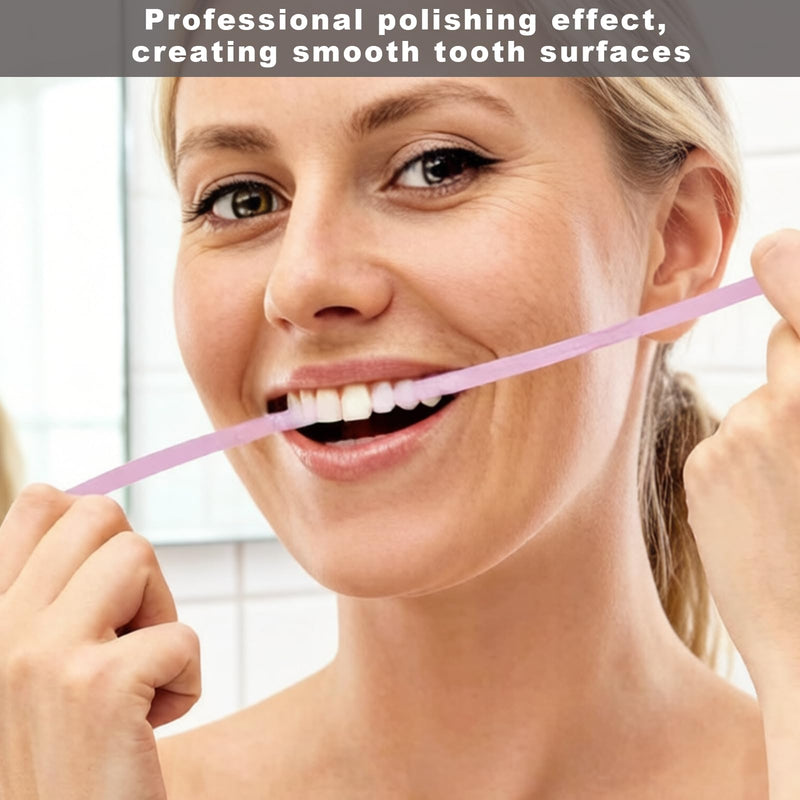 Tooth sandpaper, dental sandpaper, interdental sandpaper | 4 mm medium size 6 m long, polishing strips between teeth, interdental sandpaper, for polishing teeth