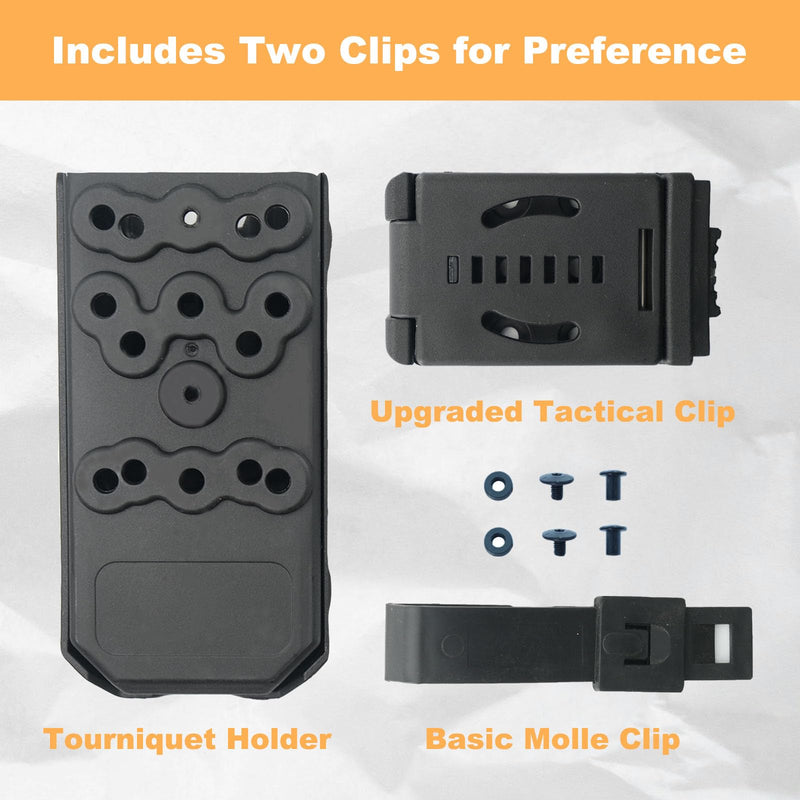 [Australia - AusPower] - Tourniquet Holder, Molle Tourniquet Holder with Upgraded Tactical Clip, Tourniquet Case for Gen 7 Tourniquet or Older, Tourniquet Holder for Duty Belt,Molle Equipment, Police Gear 