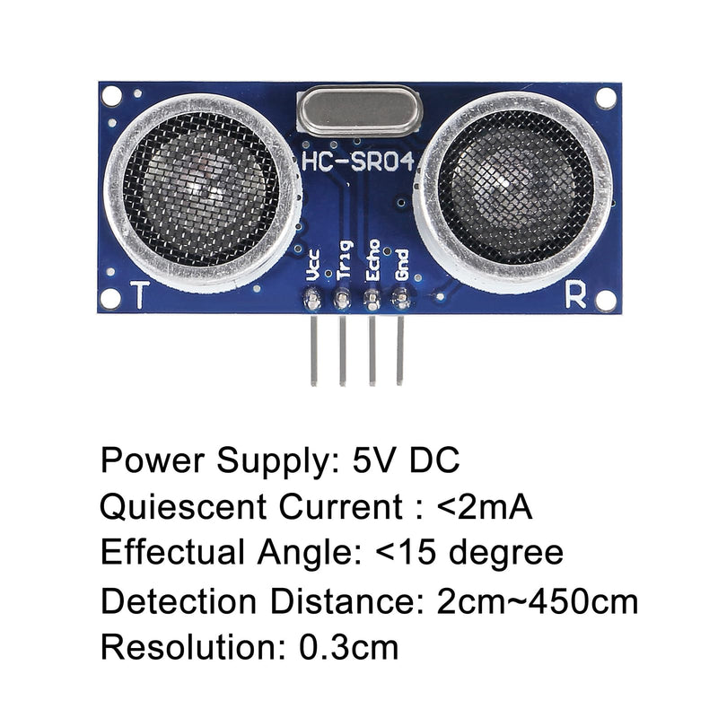[Australia - AusPower] - HC-SR04 Ultrasonic Sensor Module Kit for Arduino HC-SR04 5pcs 
