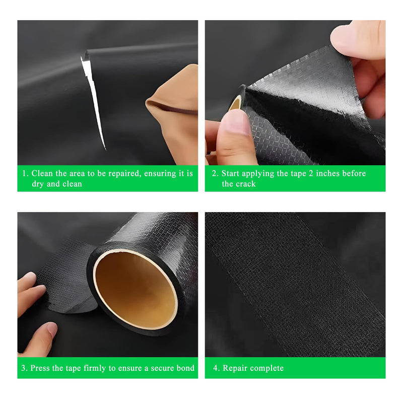 RV Underbelly Tape, 6"×33' Auto Underbody Repair Fabric Tapes with Permanent Sealing Adhesive, Waterproof Flex Belly Tape Tear Repair Patch for Cars Campers Trailers 6 Inches×33 Feet
