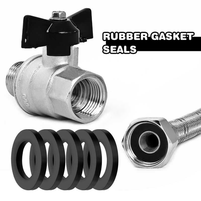 [Australia - AusPower] - Prasacco 25 Pieces Shower Hose Washers, Rubber Hose Washer Tap Sealing Rings Shower Head Washers Rubber Washers Seals,1/2 Inch Hose Washer Seal for Shower Head and Hose Connecting 