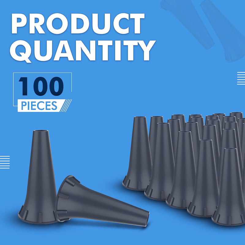 [Australia - AusPower] - 4 mm Otoscope Ear Specula Tips Compatible with welcelln, K.a.w.e, Ries-TER and H.e.i.n.e Otoscopes Disposable (4 mm, 100, Count) 4 mm 100 Count 